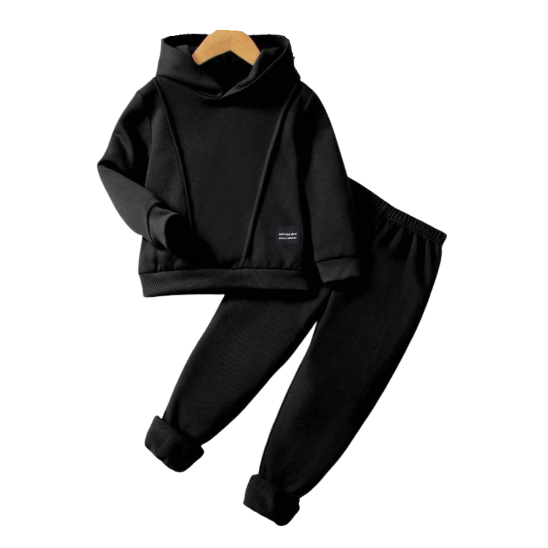 Image of BLACK GIGGLES FLEECE HOODIE PAIR